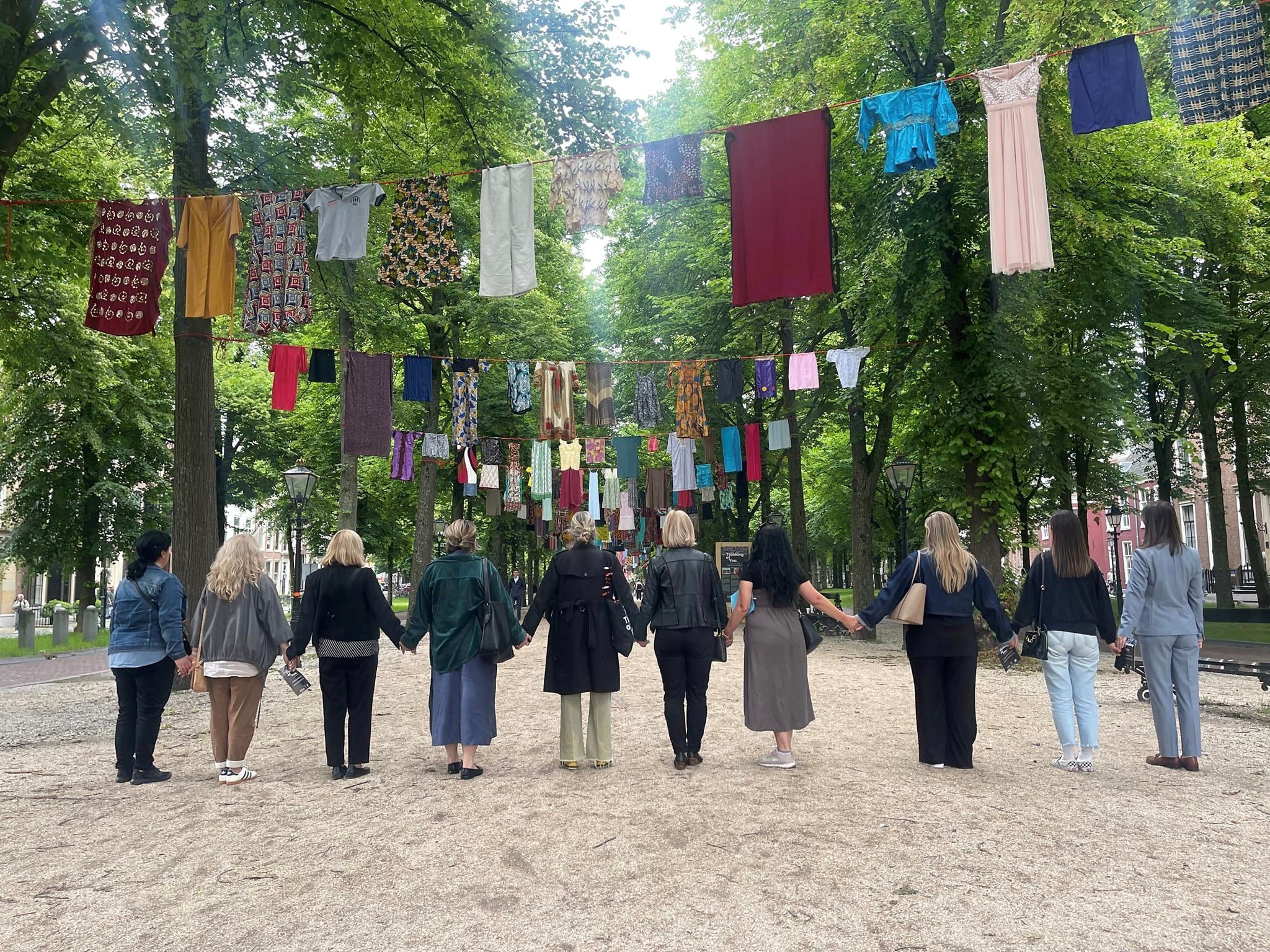 Medica Gjakova’s Executive Director as a part of the Delegation from Kosovo, participated at the Art Installation Dedicated to Survivors Conflict-Related Sexuale Violence.